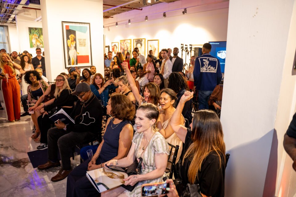 Celebrity guests and collectors attending the LAX.BID men’s mental-health auction in London